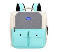 Mochila portagatos Mochila Animal Malla Transpirable Viaje con múltiples Bolsillos - Plegable para Gatos con Correas Acolchadas y Correas de Cintura para Gatos, We