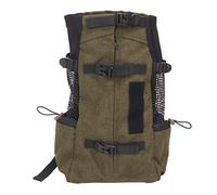 Mochila portamascotas para Gatos y Perros pequeños, Mochila de Viaje portátil con Malla Transpirable, Tiras Reflectantes, Hebilla de Seguridad, Silbato de Emergencia, Material de (Verde Hierba)