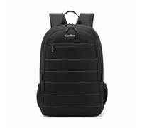 CoolBox COO-BAG15-2N - Mochila para portátiles 15.6" (48.5 cm x 33 cm), con dos bolsillos de malla laterales y 3 compartimentos frontales con cierre de cremallera. Impermeable, negro
