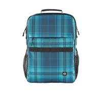 Mochila portátil HP Tartan Campus XL azul a cuadros acolchada para 13 14 15.6