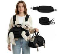 Mochila portátil transpirable para mascotas 2 en 1 con Mango | Transportín transpirable para perros y gatos al aire libre que se puede llevar en la mano o en la espalda