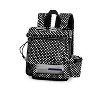 Mochila premium ligera O2totes USA para Inogen One G5/Inogen Rove 6, con cierre de cremallera en la parte inferior, bolsillos para accesorios Inogen, Lunares., Fits: Inogen One G5