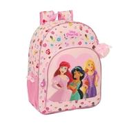 PRINCESAS DISNEY SUMMER ADVENTURES - Mochila Escolar Niño, Mochila Niño, Mochila Infantil, Adaptable a Carro, Ideal para Niños en Edad Escolar, Cómoda y Versátil, 33x14x42 cm, Color Rosa Claro