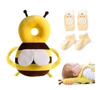 Mochila Protectora Ajustable para Bebés con Rodilleras y Calcetines Antideslizantes, Cojín de Protección para Cabeza y Espalda para Bebés que Gatean y Aprenden a Caminar de 6 a 12 Meses