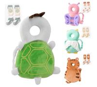 Mochila Protectora Cabeza Bebé, Ajustable Mochila Anticaida Bebe, para Aprender a Andar y Gatear para Niños con rodilleras y calcetín