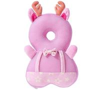 Mochila protectora de cabeza para andador de bebé, protección ajustable para la cabeza del bebé, almohadilla de seguridad para caminar y gatear (alce)