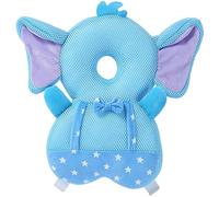 Mochila protectora de cabeza para andador de bebé, protección ajustable para la cabeza del bebé, almohada de seguridad para caminar y gatear, elefante estrellado