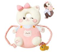 Mochila protectora para la cabeza del bebé, suave y ajustable, protector para la cabeza del bebé para gatear y caminar, sonado, antigolpes, transpirable, lindo dibujo animado, caída hacia atrás (..