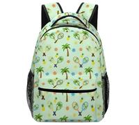 Mochila Raquetas De Tenis con Flores De Palma Backpack Tipo Casualmochilas Escolares Práctica Mochila Escolar para Escolar Aire Libre Portátil
