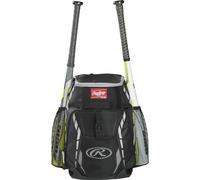 Mochila Rawlings R400 para equipo | Negra (40 cm de alto x 30 cm de largo x 19 cm de profundidad)