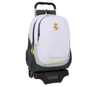 Mochila Real Madrid Viaje Gran Capacidad y Respaldo Acolchado Licencia Oficial Resistente Niños, Jóvenes y Adultos