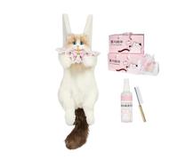Mochila realista para gatos, de felpa portátil, bolsas de peluche en forma