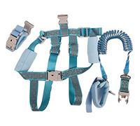 Mochila reflectante anti-perdida 2 en 1 con cuerda de tracción, cuerda anti-perdida para niños, correa para el hombro anti-perdida para bebé, cuerda de seguridad para madre e hijo, artefacto para bebé (azul)