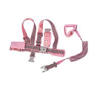 Mochila reflectante anti-perdida 2 en 1 con cuerda de tracción, cuerda anti-perdida para niños, correa para el hombro anti-perdida para bebé, cuerda de seguridad para madre e hijo, artefacto para bebé (rosado)