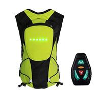 Mochila Reflectante para 5 litros con luz LED Intermitente 500 mAh Chaleco Ciclismo, USB Recargable, Bolsa Seguridad con señal Luminosa para Ciclismo, Courir (Ver)