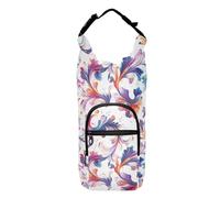 Mochila retro con cordón de varios tamaños y diseño colorido con soporte para botella de agua, soporte para botella de agua para senderismo, se adapta a botellas de 20/24/32/40 onzas, Retro Multicolor