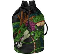 CyP Brands Petate mochila MP-01-DB Shenron – Asas y compartimentos, Verde/Negro, Talla única
