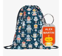 Mochila Saco Infantil A Little Lovely Company Robots