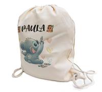 Mochila saco niña personalizada con nombre. | Mochila de cuerdas personalizada niña para la vuelta al cole. Bolsa Ropa Guarderia. Mochila saco Kids. Koala