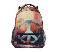 Mochila Símbolo De La Paz De Colores Mochilas Escolares Tipo Casual Backpack Escolares Mochila Escolar para Escolar Senderismo Travel
