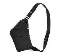 Mochila Sling Ligero Al Aire Libre Deporte Anti Robo Bandolera Bolsa para Hombres Mujeres (Negro)