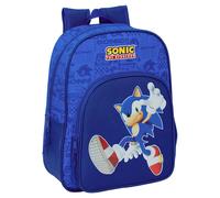 SONIC - Mochila Escolar Infantil Animada, Mochila Niño, Mochila Infantil, Adaptable a Carro, Ideal para Niños en Edad Escolar, Cómoda y Versátil, Calidad y Resistencia, 26x11x34 cm