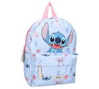 Mochila STITCH Forest Friends de Disney Lilo & Stitch - Mochila para niños | Escuela | Guardería - Color Azul - Dimensiones 31 x 23 x 8 cm, Azul Y Rosa, talla unica