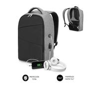SUBBLIM Mochila Antirrobo Secure V2 AP Antitheft Backpack Gris/Negra