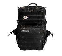 Mochila Táctica 25L Repelente al Agua - Oxford 1000D, Cabina Avión y Viaje, Gimnasio y CrossTraining, Compartimento Portátil 15” (Camuflaje Negro) by ELITEX TRAINING