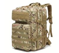 Mochila Táctica 45L Militar, Paquete de Asalto Molle de Gran Capacidad Impermeable Bolsa para Ejército, Mochilas de Marcha para Emergencias de 3 Días Caza Senderismo Acampada Actividad al Aire Libre