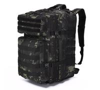 Mochila Táctica 45L Militar, Paquete de Asalto Molle de Gran Capacidad Impermeable Bolsa para Ejército, Mochilas de Marcha para Emergencias de 3 Días Caza Senderismo Acampada Actividad al Aire Libre