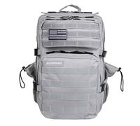 Mochila Táctica 45L - Mochila Cabina Avión, Oxford 1000D Impermeable, Compartimento Zapatillas y para Ordenador, Gimnasio, Hombre y Mujer, by ELITEX TRAINING (Light Grey)