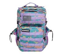 Mochila Táctica 45L - Mochila Cabina Avión, Oxford 1000D Impermeable, Compartimento Zapatillas y para Ordenador, Gimnasio, Hombre y Mujer, by ELITEX TRAINING (Lavanda camuflaje)