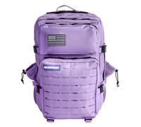 Mochila Táctica 45L V2 Repelente al Agua - Oxford 1000D, Cabina Avión y Viaje, Gimnasio y CrossTraining, Compartimento Portátil y Zapatillas, Cremallera Impermeable (Lavanda) by ELITEX TRAINING