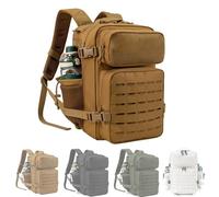 Mochila táctica de 45L, bolsa for exteriores, mochila con sistema MOLLE for botiquín de primeros auxilios, diseño de soporte lateral for botella con correa gruesa(Brown)