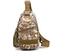 Mochila táctica de un solo hombro para mensajero en el pecho casual, bolsa de primeros auxilios, mochila mochila mochila mochila (desierto de Marpat, 31 x 18 x 8 cm)