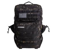 Mochila táctica Elitex Training con compartimento de comida (45L) - Negro Camuflaje