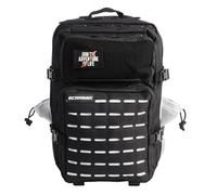 ELITRAINX Mochila Táctica 45L V2 Repelente al Agua - Oxford 1000D, Cabina Avión y Viaje, Gimnasio y CrossTraining, Compartimento Portátil y Zapatillas, Cremallera Impermeable (Negro Blanco 2.0)