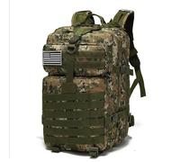 Mochila Táctica Impermeable 45L Gran Capacidad Nylon 600D Múltiples Bolsillos para Senderismo Acampada, Montañismo, Caza, Aire Libre Ciclismo incluye 2 parches de tela bordados (camu mimetizado)