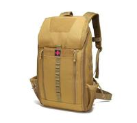 Mochila Táctica Médica De 35L, Bolsa De Suministros, Mochila De Primeros Auxilios con Diseño Completamente Abierto For Senderismo, Acampada, Aventuras Al Aire Libre(Tan)