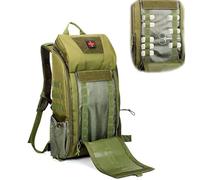 Mochila Táctica Médica De 35L, Bolsa De Suministros, Mochila De Primeros Auxilios con Diseño Completamente Abierto For Senderismo, Acampada, Aventuras Al Aire Libre(Green 1)