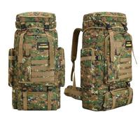 Mochila Táctica Militar 70 Litros con Sistema Molle - Gran Capacidad, Impermeable para Emergencias De 3 Días, Caza, Senderismo y Acampadas - Actividades Al Aire Libre