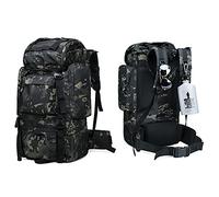 Mochila Táctica Militar 70L/100L, Mochila de senderismo con capa para lluvia Paquete de Asalto MOLLE de Gran Capacidad para Utilidad Militar Bolsa de Emergencia para Caza Senderismo Acampada,100L