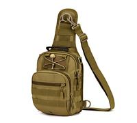 Mochila Táctica Militar Tipo Bandolera, Estilo Molle, Ideal para Caza Camping y Senderismo(Brown)