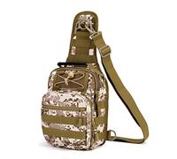 Mochila Táctica Militar Tipo Bandolera, Estilo Molle, Ideal para Caza Camping y Senderismo(Desert Digital)