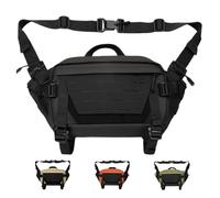 Mochila Táctica Tipo Bandolera de 6 litros, Resistente al Desgaste Estilo Militar Impermeabl, con Bolsillo Oculto para Caza Pesca y Senderismo(Black)