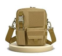 Mochila Táctica Tipo Bandolera para Exteriores, Estilo Militar, con Sistema MOLLE, para El Pecho y el Hombro(Khaki)