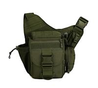 Mochila Táctica Tipo Mensajero para CáMara, Estilo Militar, Ideal para Ciclismo Camping Viajes Ejercicio y Actividades Al Aire Libre(Gold)