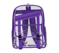 Mochila transparente con certificado de estadio, bolsa grande de plástico transparente, morado, Talla única