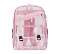 Mochila transparente con certificado de estadio, bolsa grande de plástico transparente, Rosa., Talla única